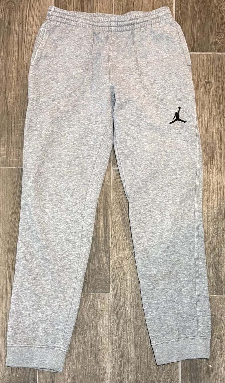 Jordan Jumpman Fleece Jogger Sweatpants Size L 12-13 Yrs Gray